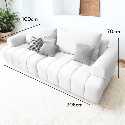 Sofa Seccional Moderno Blanco Lounge 208cm