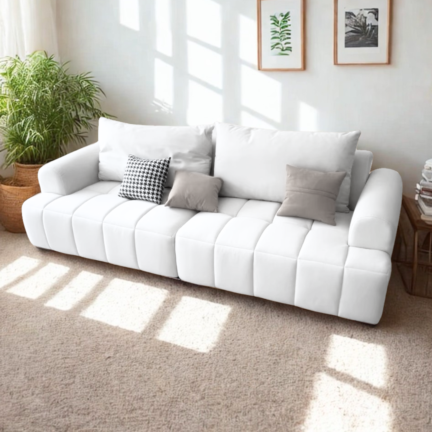 Sofa Seccional Moderno Blanco Lounge 250cm