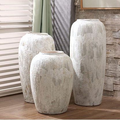 Set Maceteros Jarron Ceramica Rustico 3 Niveles