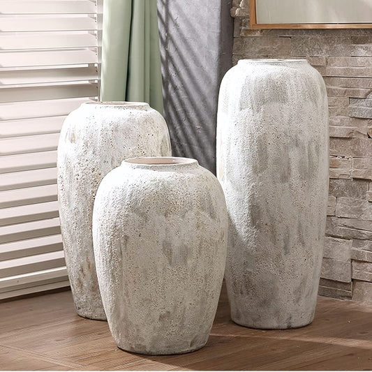 Set Maceteros Jarron Ceramica Rustico 3 Niveles