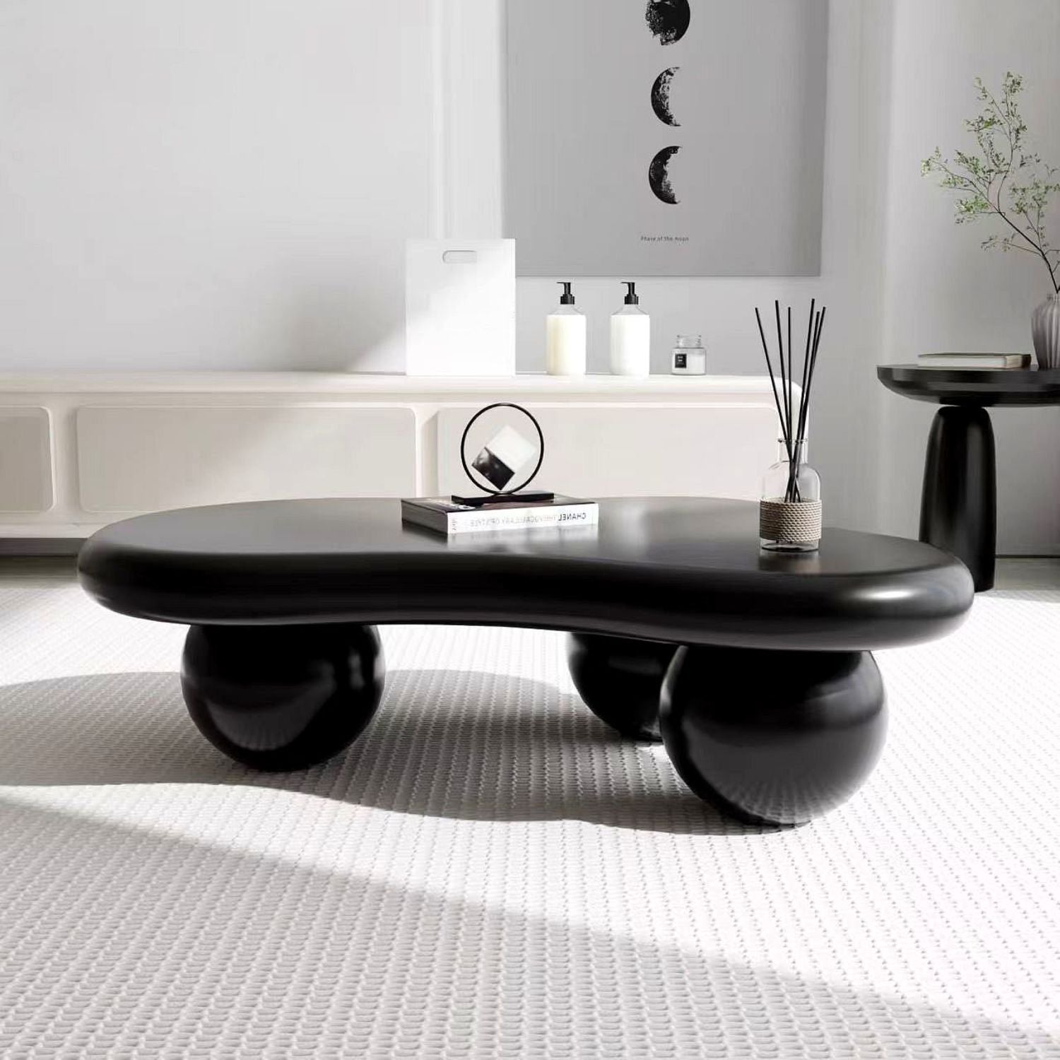 Mesa de Centro Irregular Negro Sphere