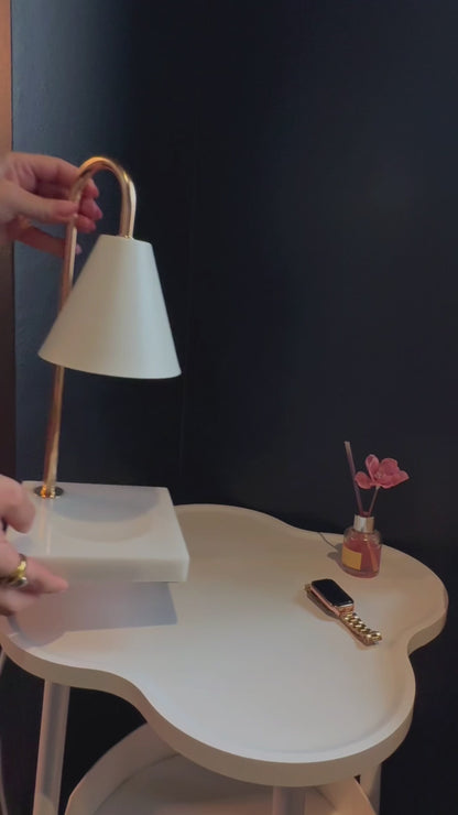 Lampara Calentadora de Velas Blanca