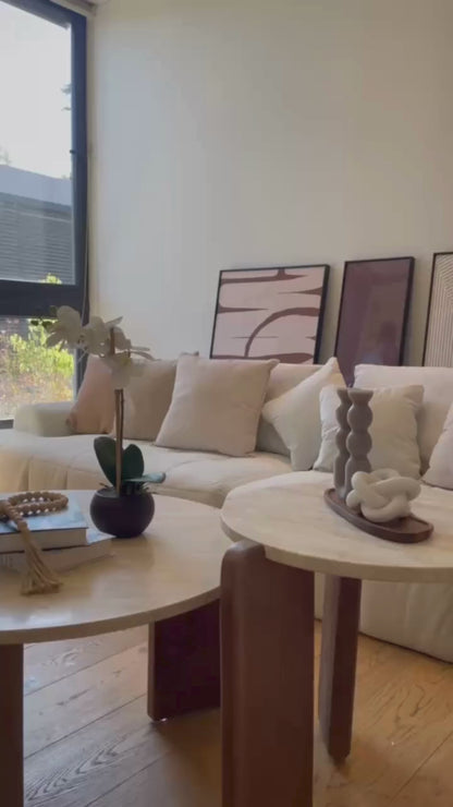 Sofa Seccional Moderno Blanco Lounge 305cm