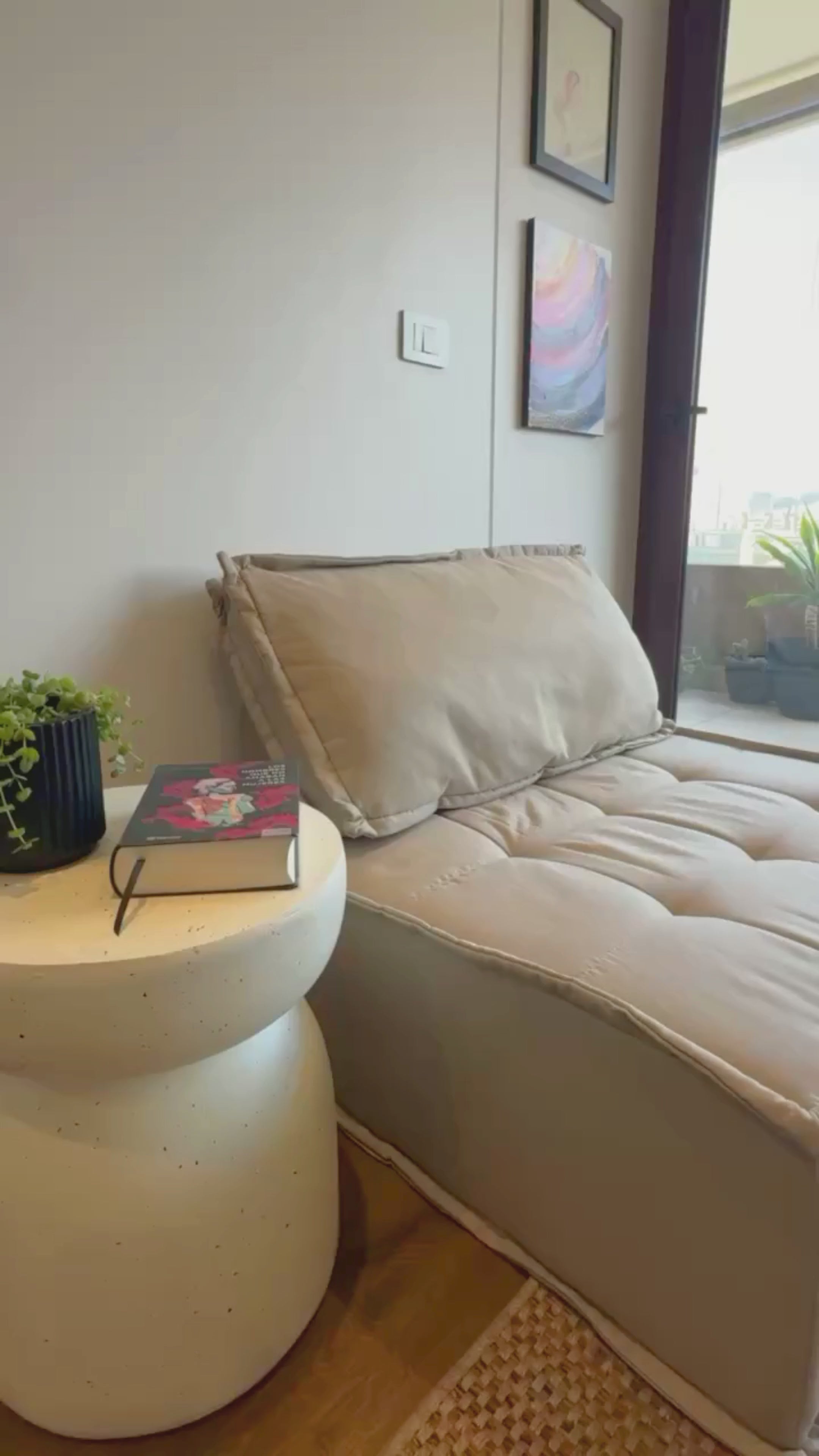 Cargar vídeo: Puff Lounge Otomana Rectangular de Tela