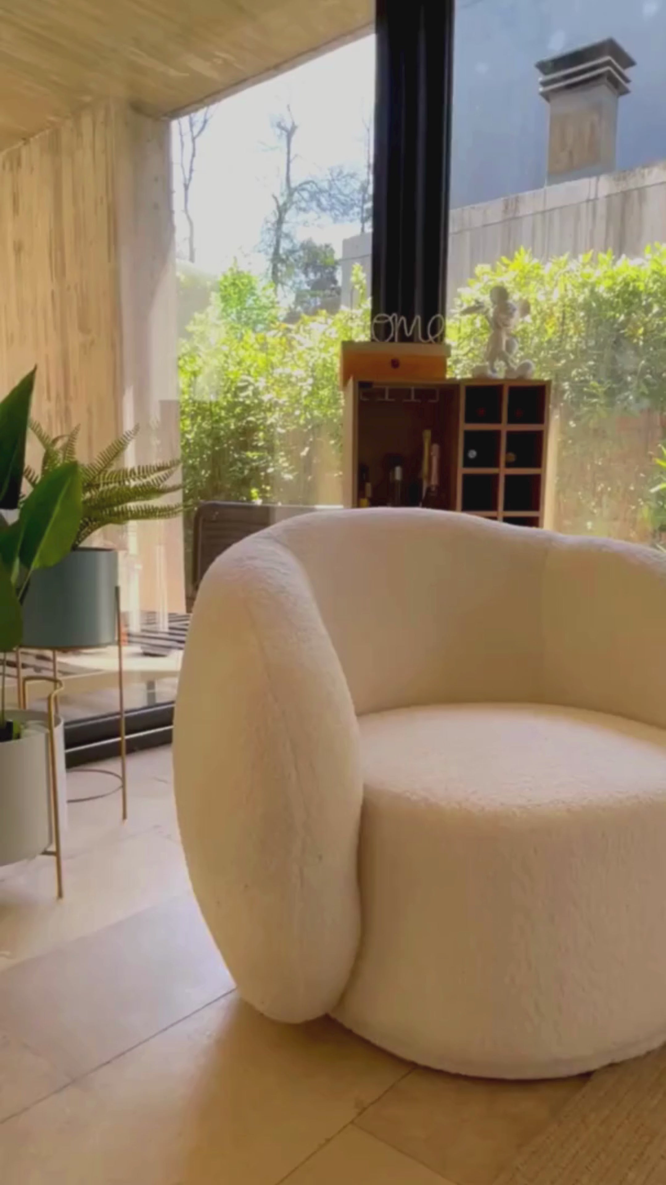 Cargar vídeo: Sillón Individual Blanco Estilo Minimalista Blanco