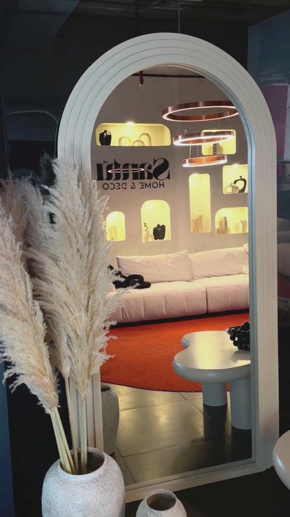 Espejo Arco Escalonado Beige Cuerpo Entero 200x100cm