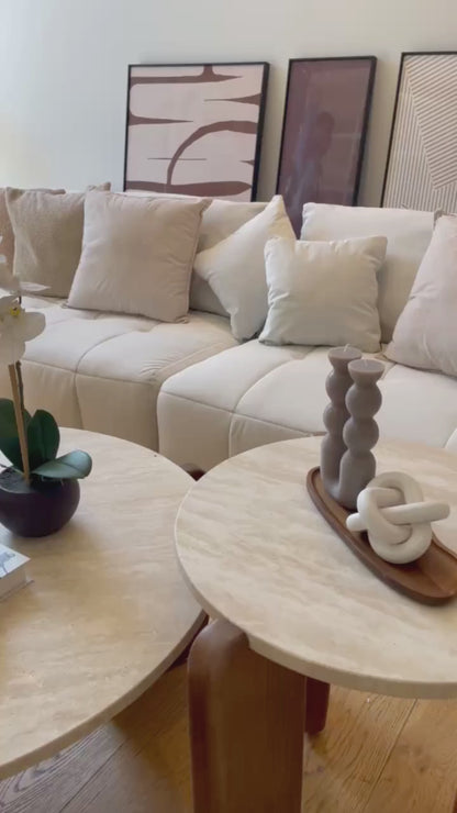 Sofa Seccional Moderno Blanco Lounge 208cm
