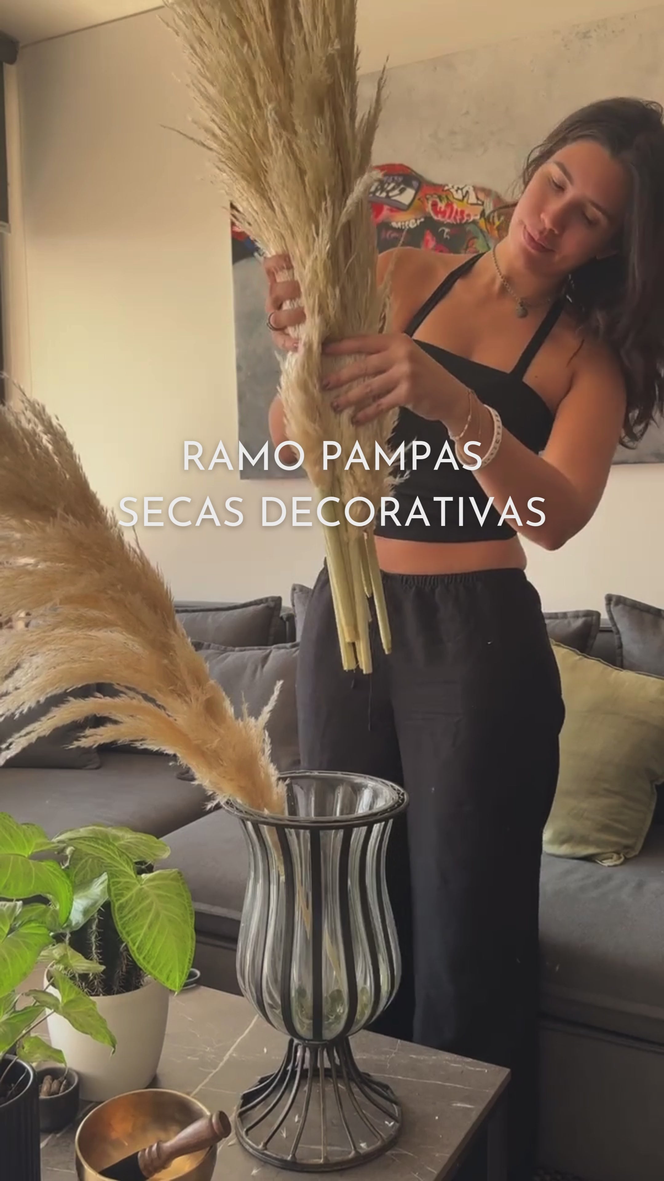 Cargar vídeo: Ramo 10 Pampas Secas Decorativas XL