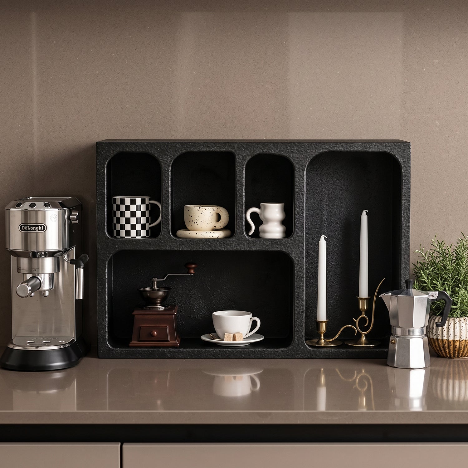 Repisa Organizador Geométrico Bogen Negro