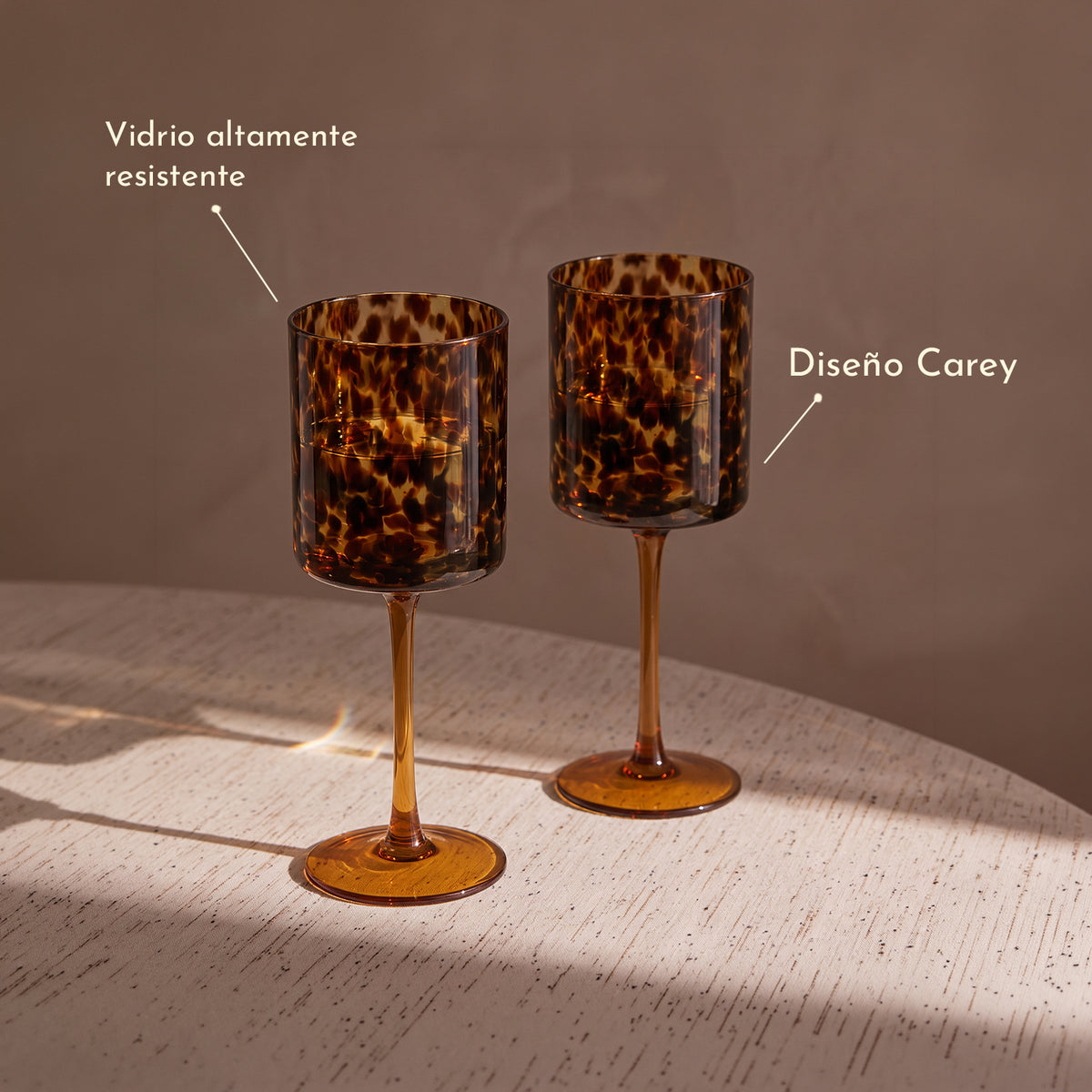 Set 4 Copas Efecto Carey