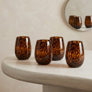 PREVENTA - Set 4 Vasos Vidrio Carey