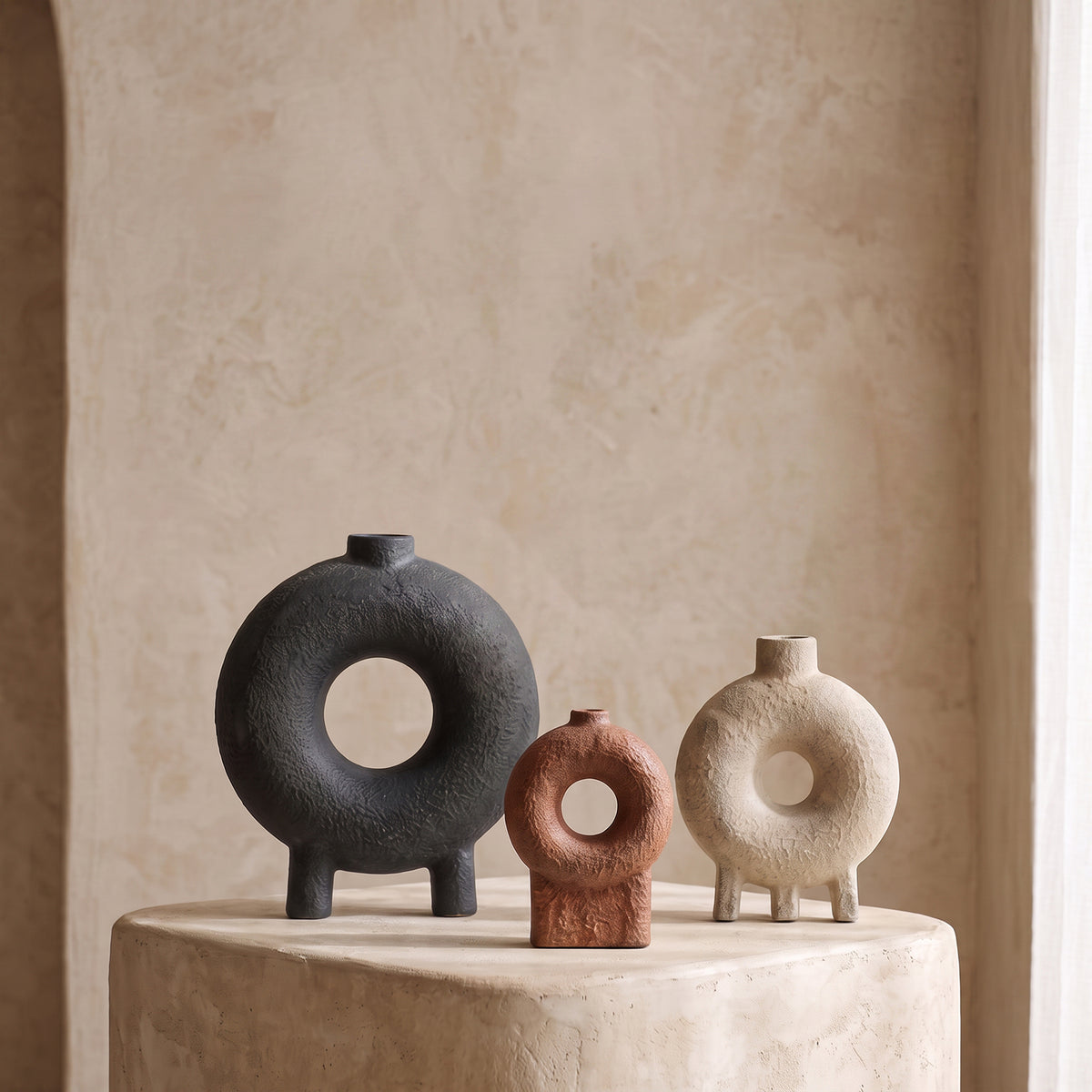 Set Jarrones Decorativos Orgánicos