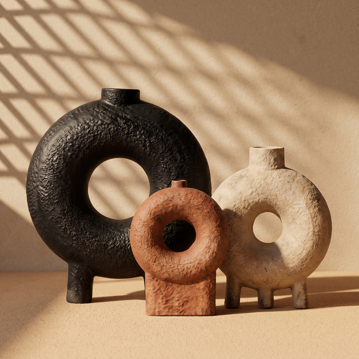 Set Jarrones Decorativos Orgánicos