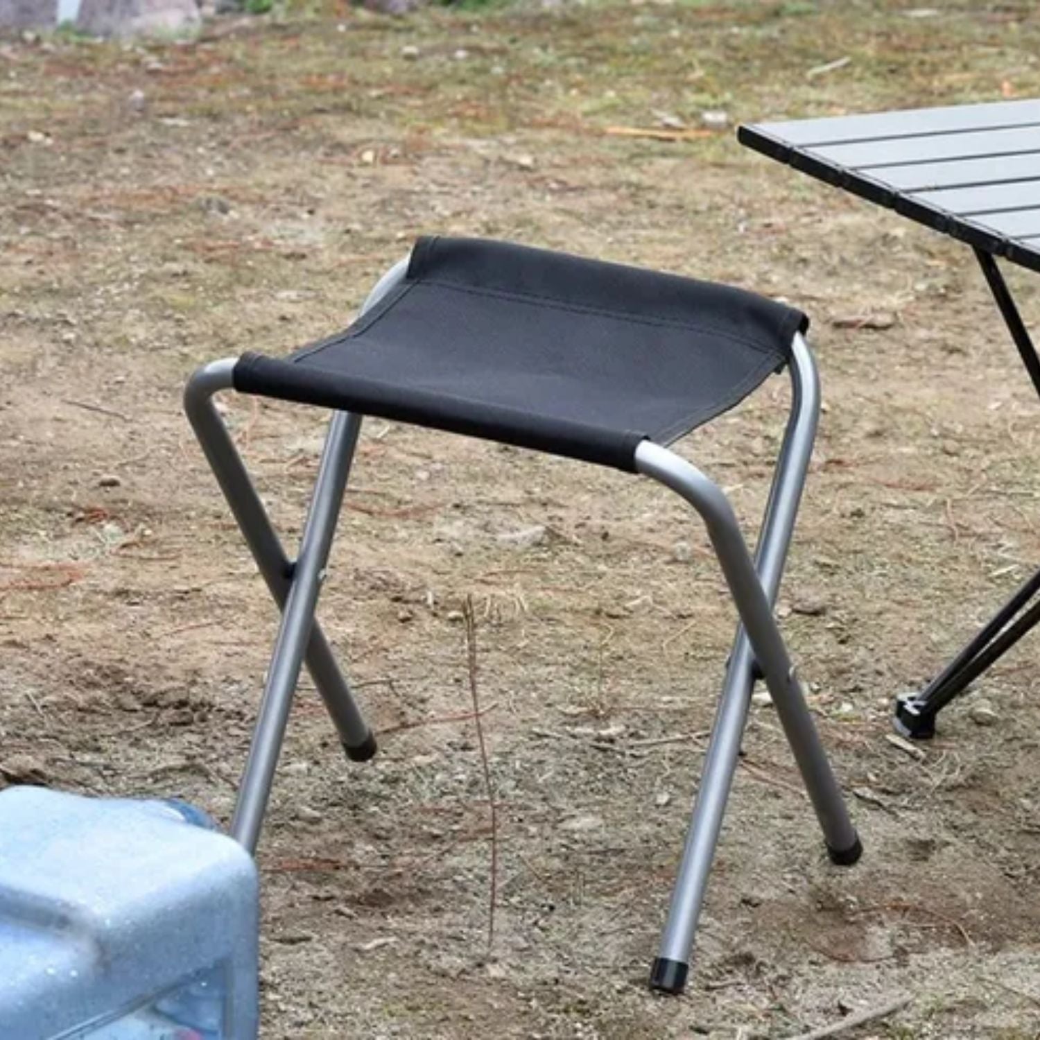 Asiento Plegable Para Camping Negro