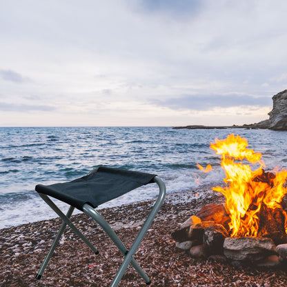 Asiento Plegable Para Camping Negro