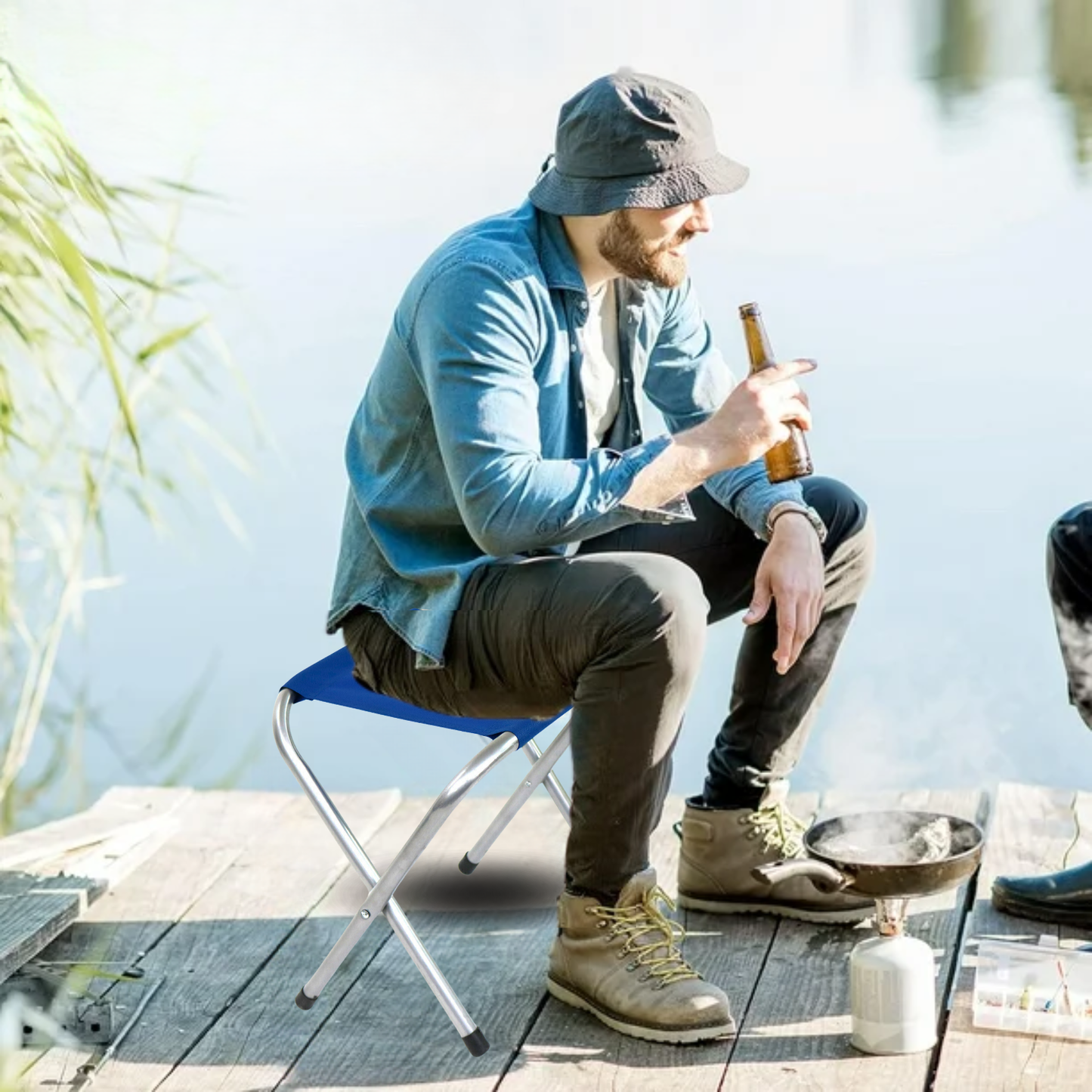 Silla Plegable Estilo Taburete