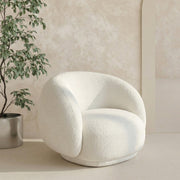 Sillón Individual Blanco Estilo Minimalista Blanco