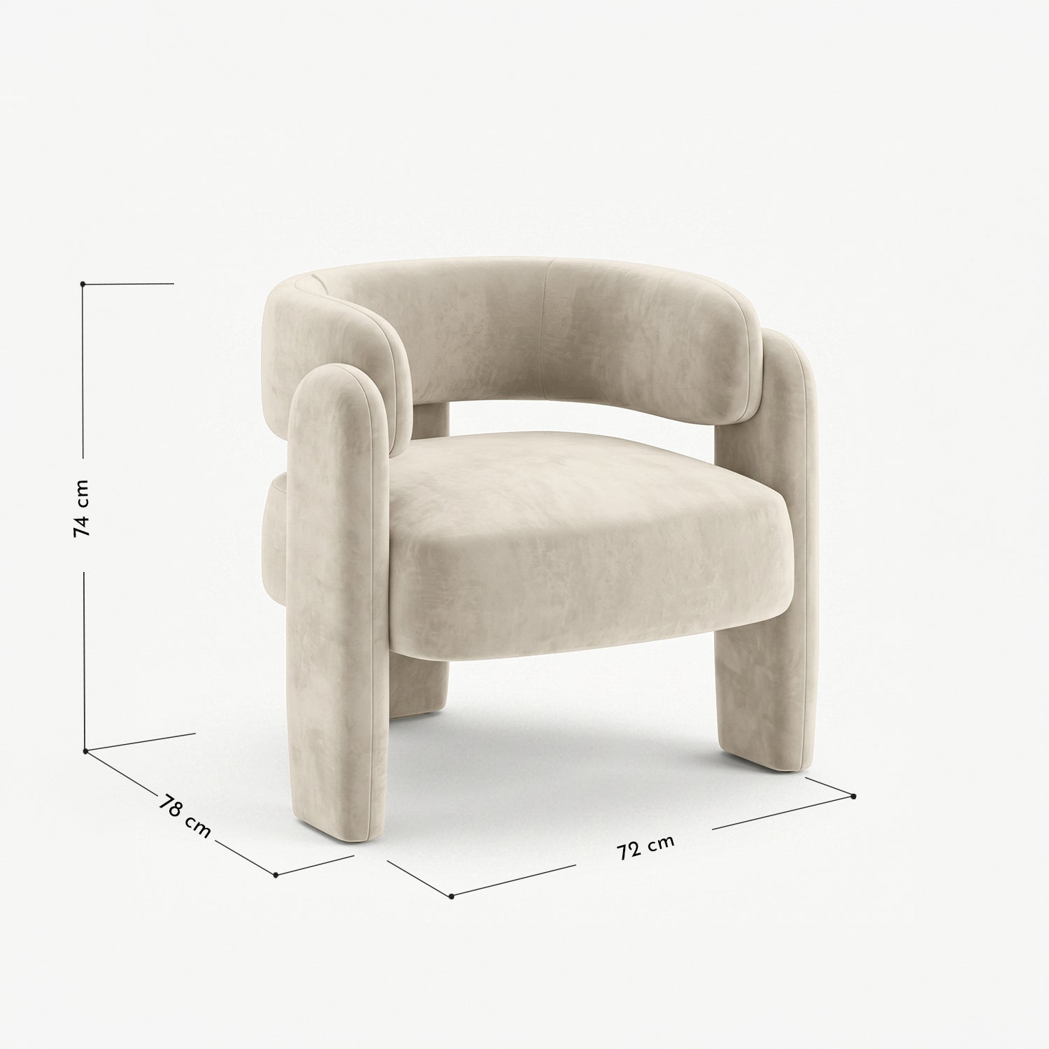 PREVENTA - Sillón Poltrona Luna de Terciopelo