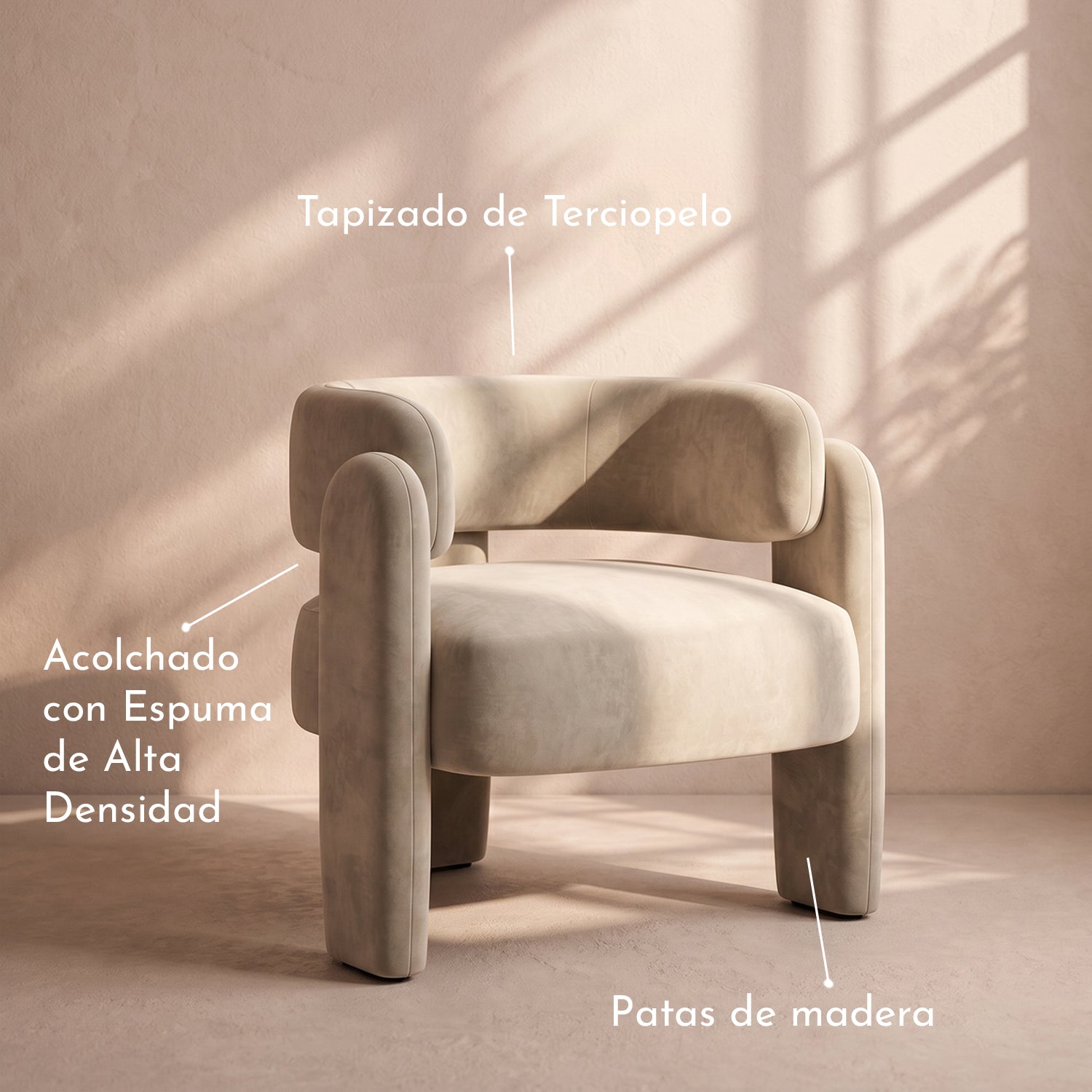 PREVENTA - Sillón Poltrona Luna de Terciopelo