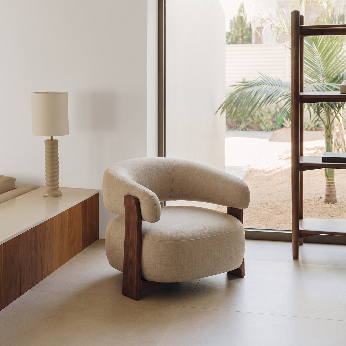 PREVENTA - Sofá Lino Madera Beige