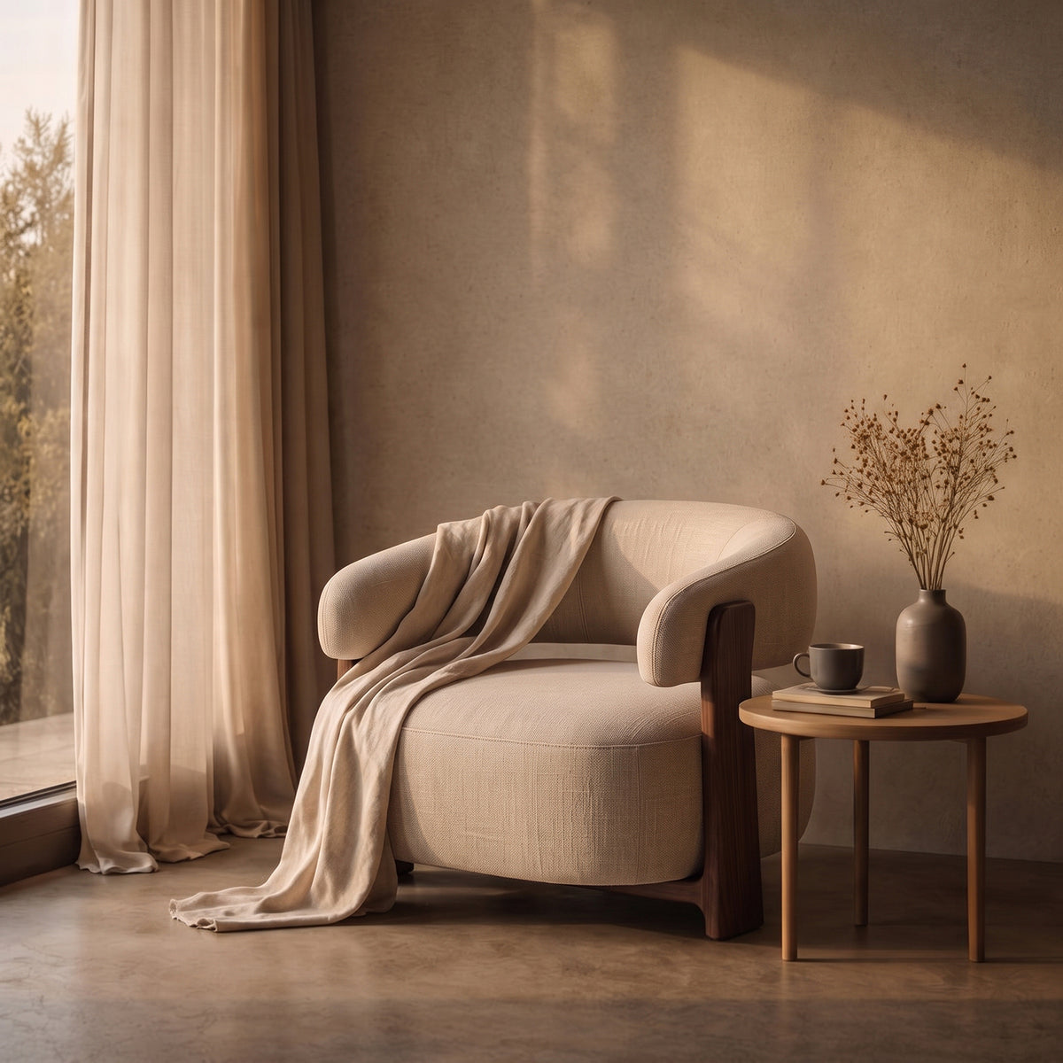 PREVENTA - Sofá Lino Madera Beige