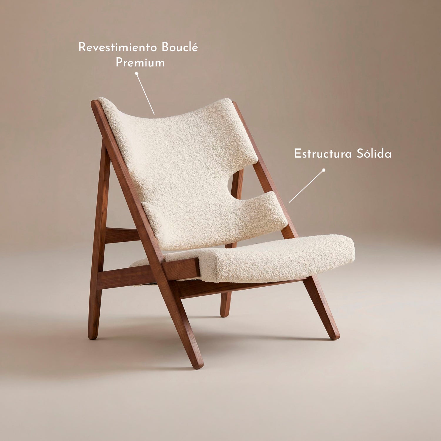 PREVENTA - Sitial de Madera Sherpa Beige