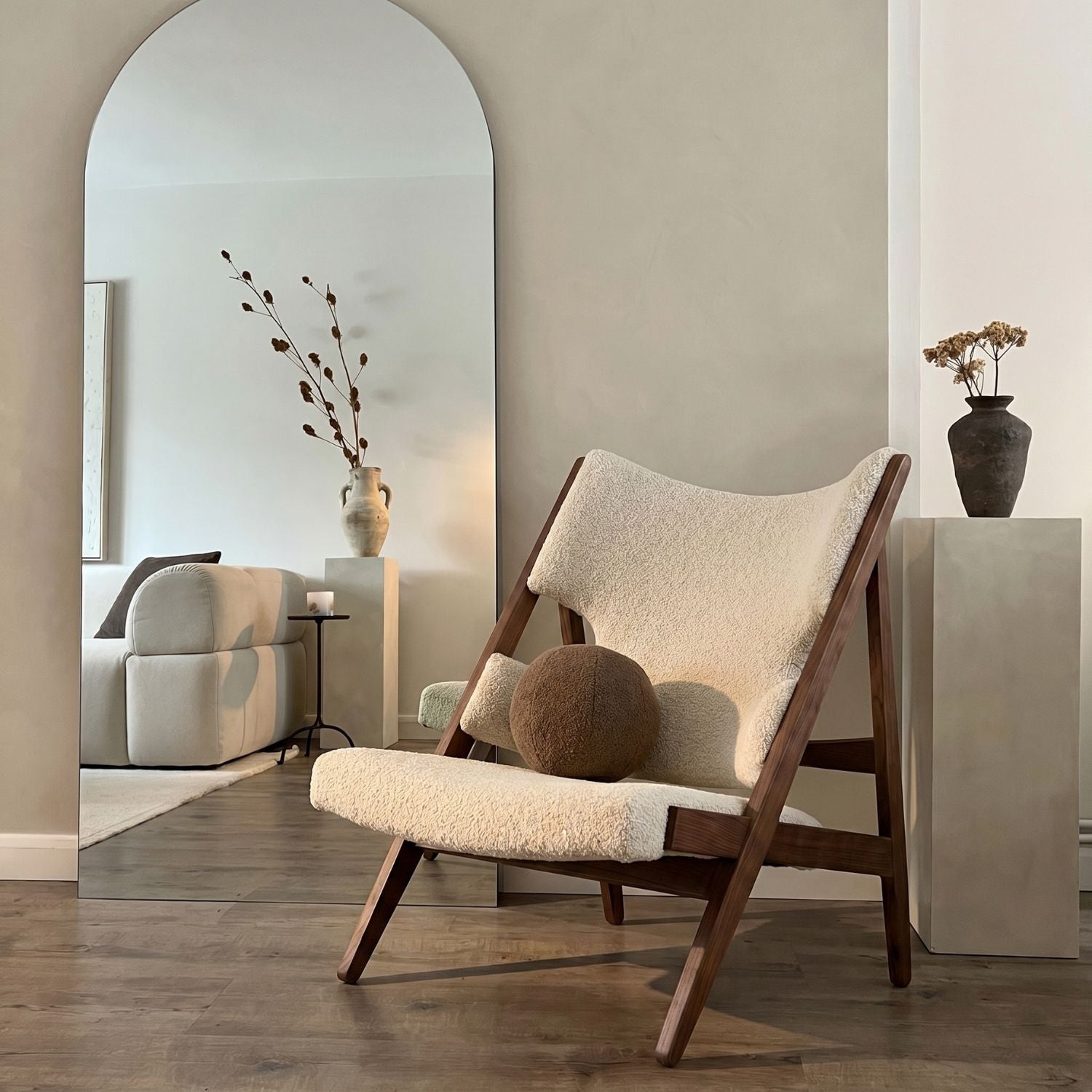 PREVENTA - Sitial de Madera Sherpa Beige