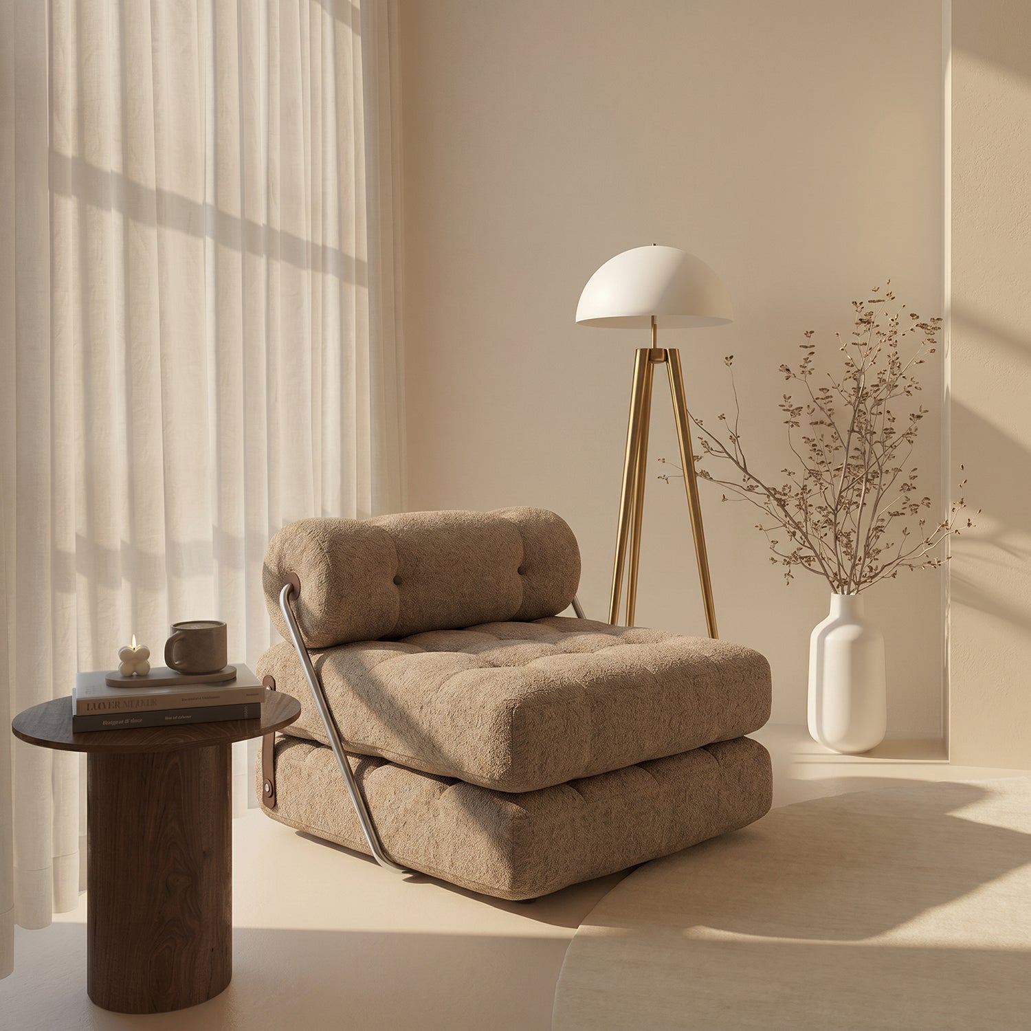 PREVENTA - Sofá Cama Bouclé Arena Plegable