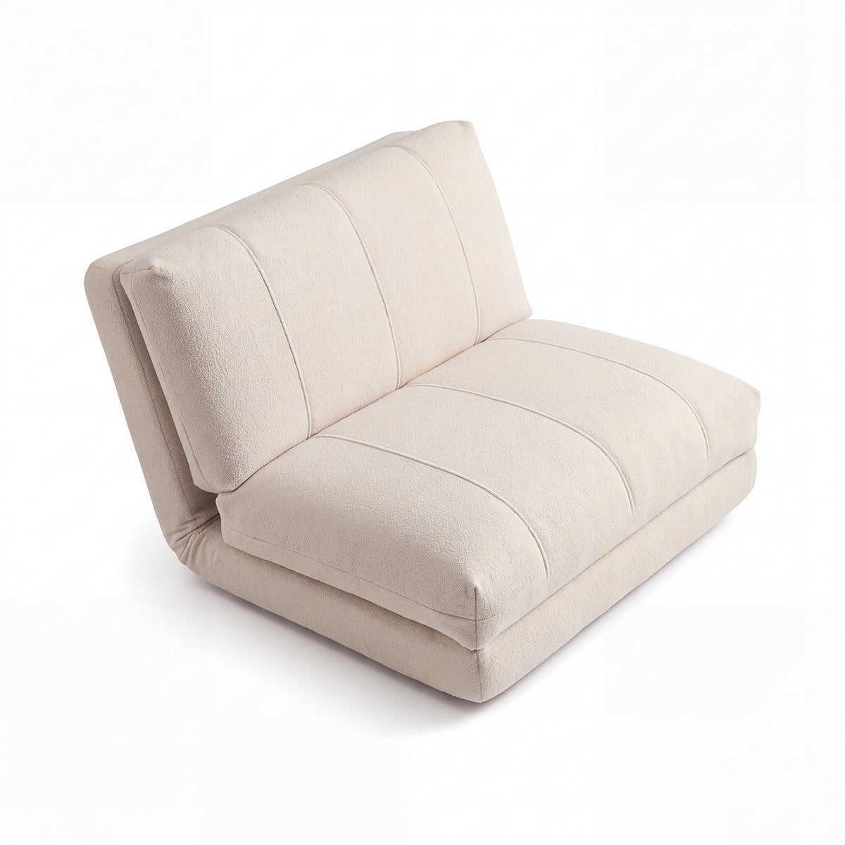 PREVENTA - Sofá Cama Plegable Bouclé Crema