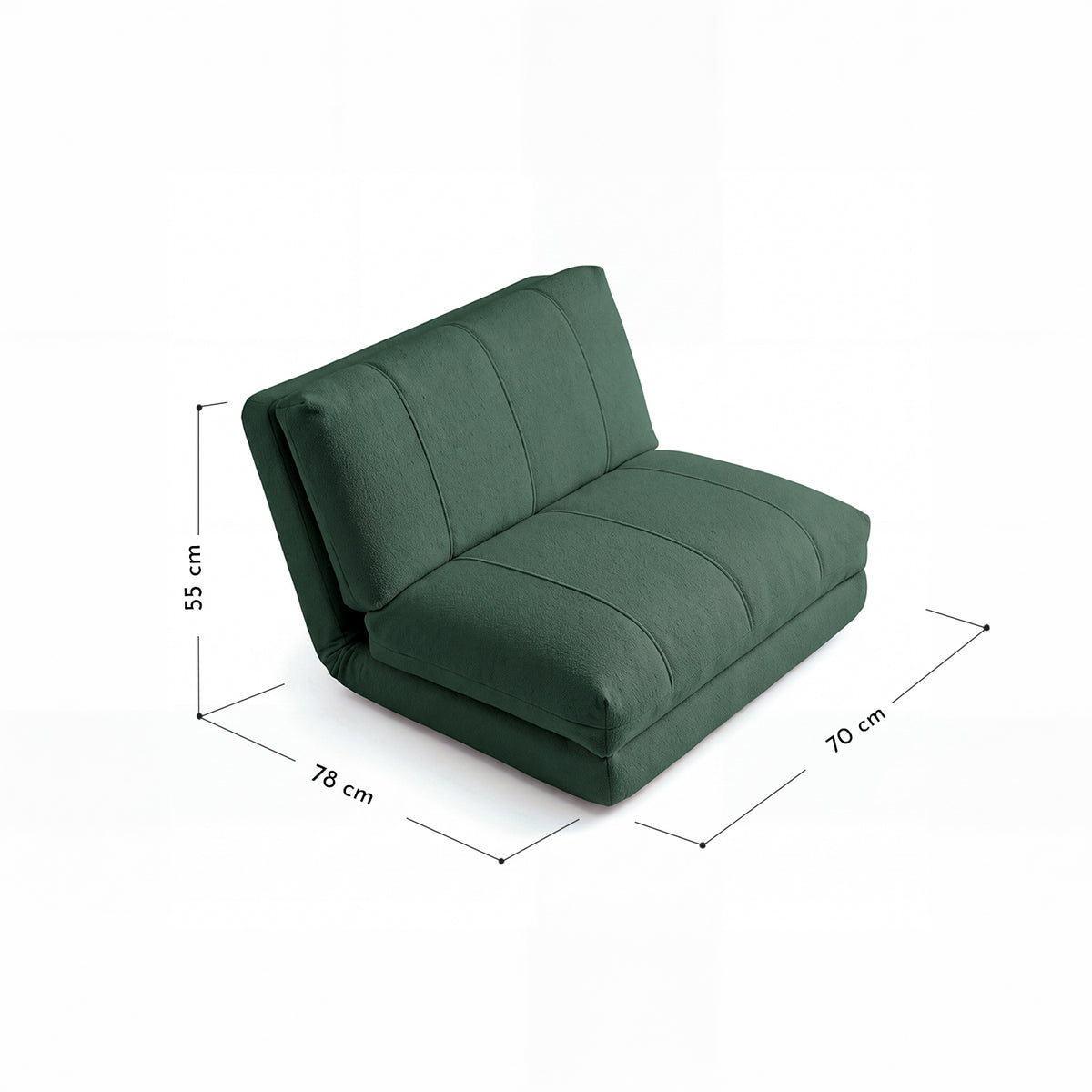 PREVENTA - Sofá Cama Plegable Bouclé Verde