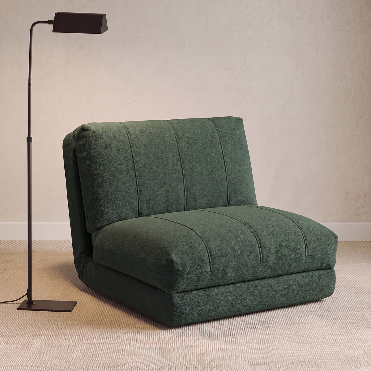 PREVENTA - Sofá Cama Plegable Bouclé Verde