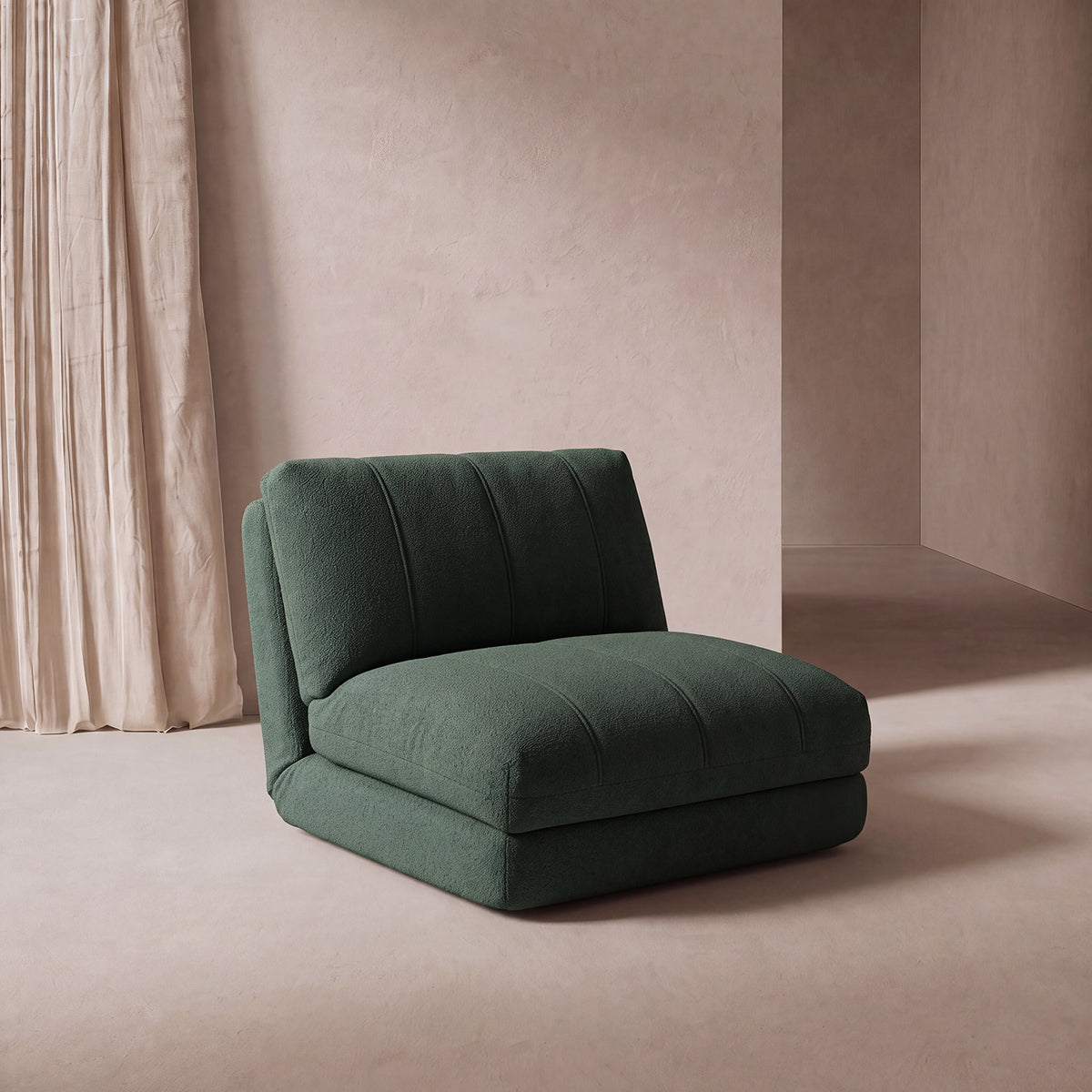 PREVENTA - Sofá Cama Plegable Bouclé Verde