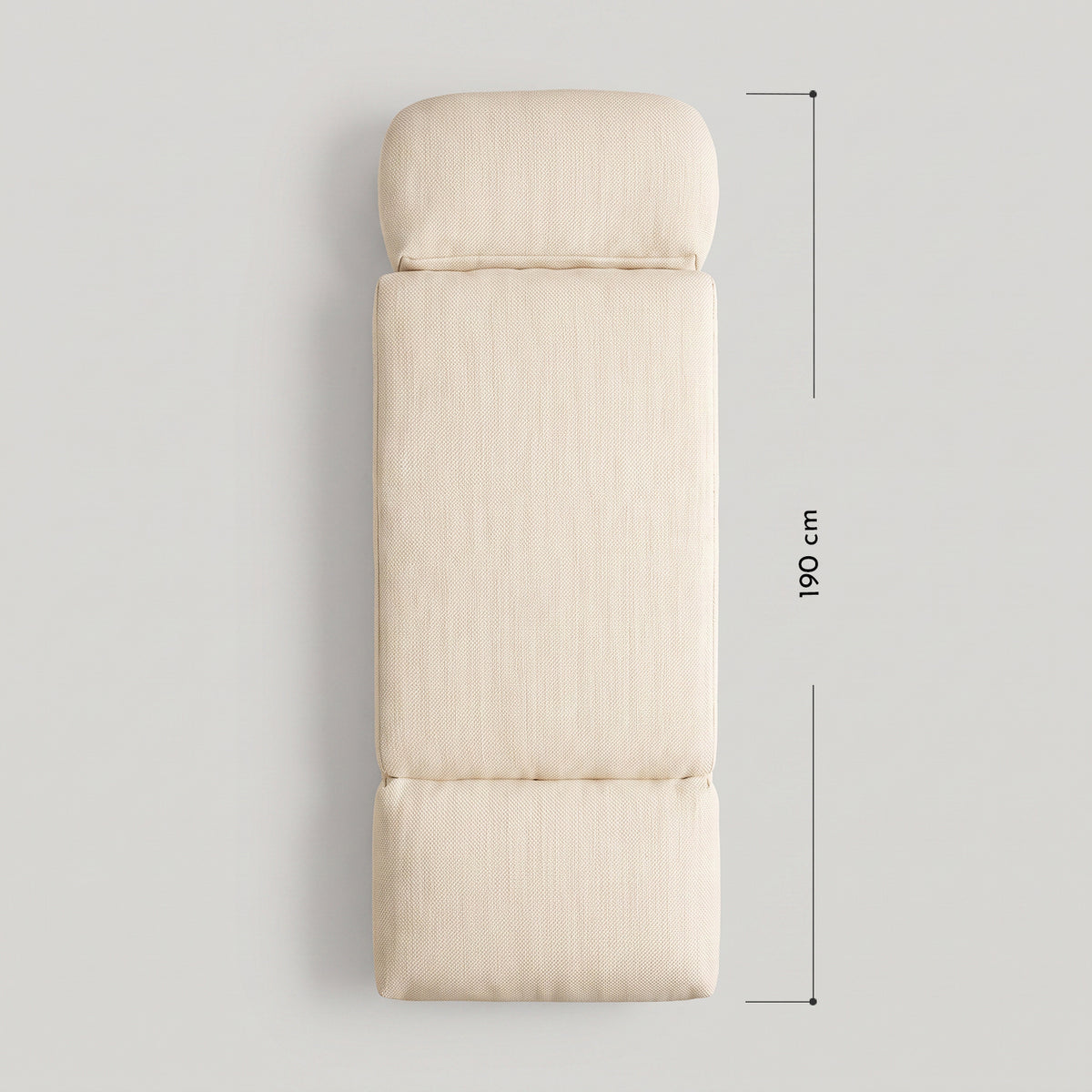 Sofá Plegable Individual Lino Crema
