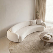 PREVENTA - Sofá Curvo Bouclé Beige 250cm