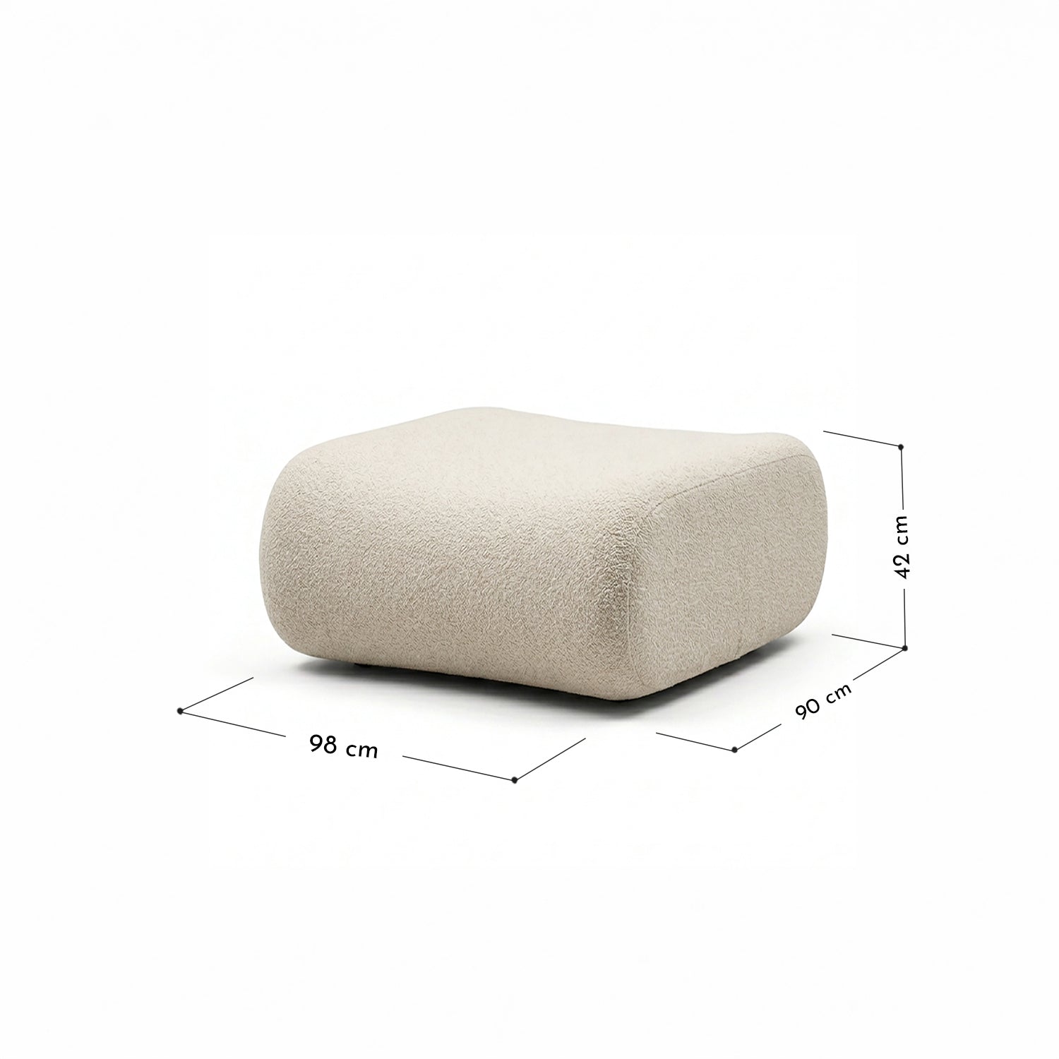 Sofá Puff Dune Apoyapiés Beige