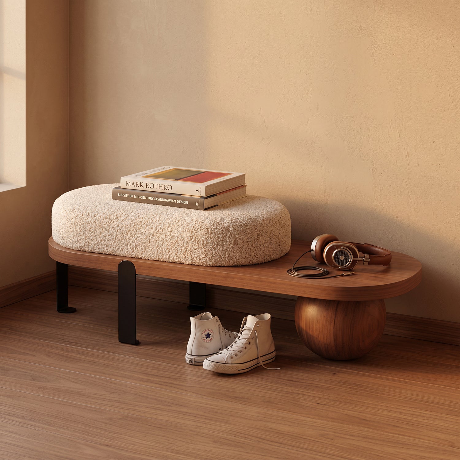 PREVENTA - Taburete Moderno Madera Maciza Ovalado
